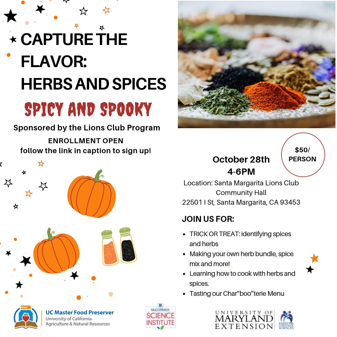 Capture The Flavor: Herbs and Spices Spicy and Spooky